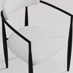 9 - Piece 94.48 Modern Minimalist Extendable Sintered Stone Top Dining Set with 8 Fabric Chair