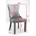 Upholstered Wing-Back Dining Chair Set Of 2