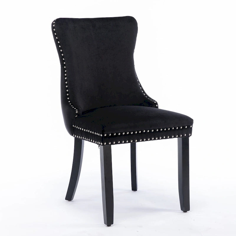 Upholstered Wing-Back Dining Chair Set Of 2