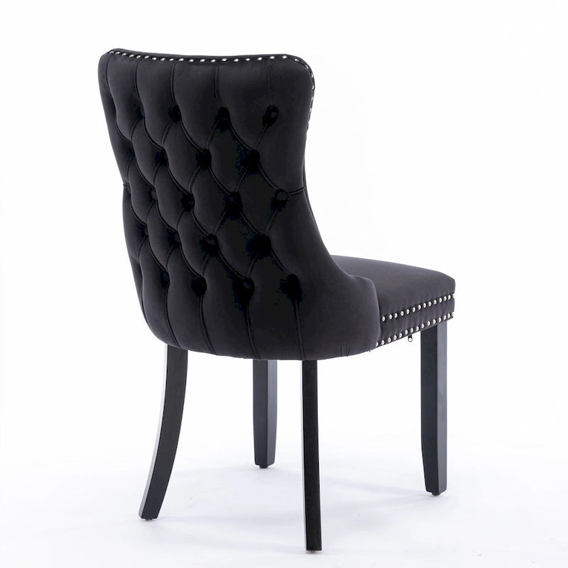 Upholstered Wing-Back Dining Chair Set Of 2