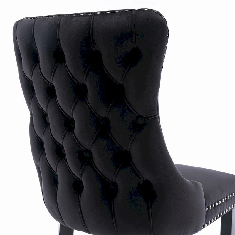 Upholstered Wing-Back Dining Chair Set Of 2