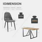Mid Century Wooden Kitchen Table Set for Restaurant 5 Piece Sets