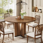 Wood 39.37-inch Round Dining Table for Kitchen Dining Room