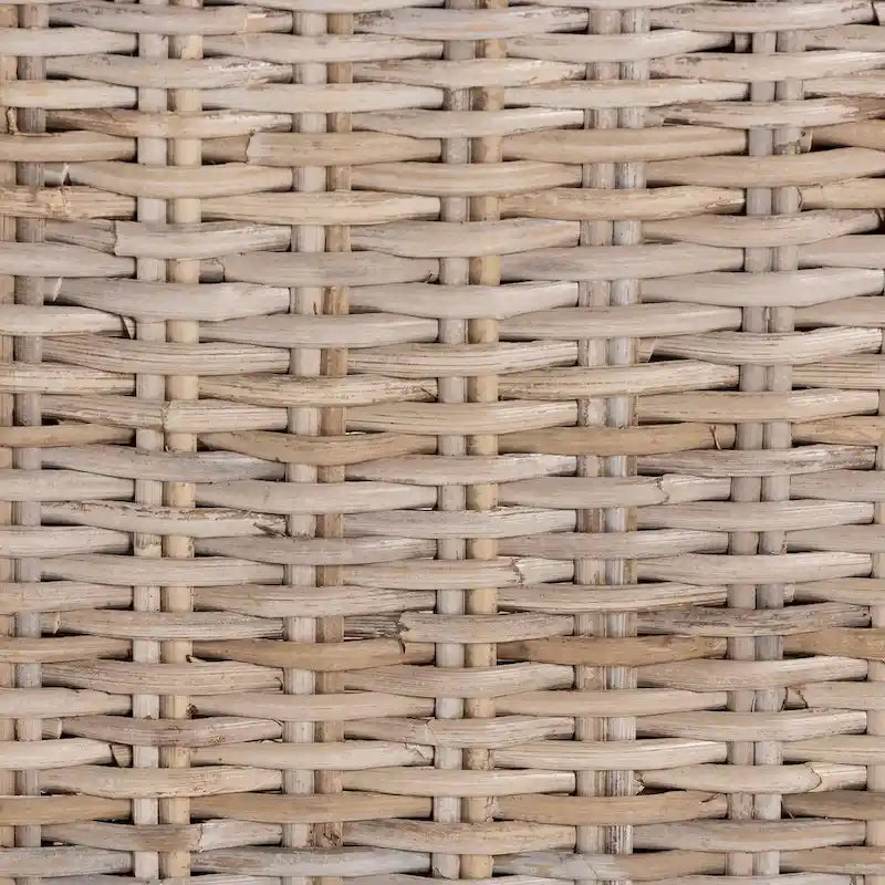 bali & pari Santiago Bohemian Grey Natural Kubu Rattan and Mango Wood Dining Chair