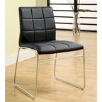 Furniture of America Donnabella Contemporary 5-Piece Glasstop Round Dining Table Set