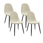 Modern Dining Room Chairs with Metal Legs(Set of 4) - N/A