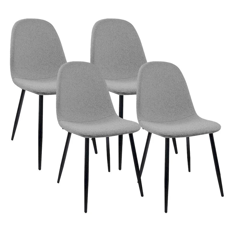Modern Dining Room Chairs with Metal Legs(Set of 4) - N/A