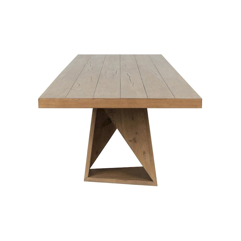 Classic Home Arleth 94 Reclaimed Oak Transitional Dining Table in Natural