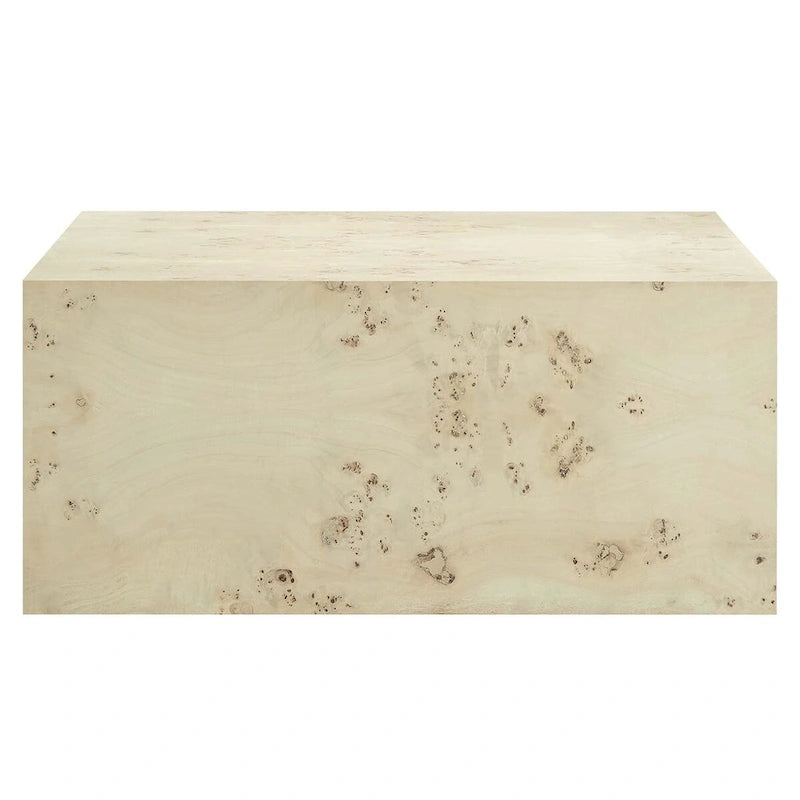 Cosmos 36 Square Burl Wood Coffee Table - N/A