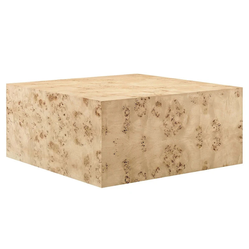 Cosmos 36 Square Burl Wood Coffee Table - N/A