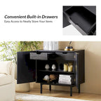 Accent Cabinet - Chocolate Pattern - 2 Doors with Metal Legs