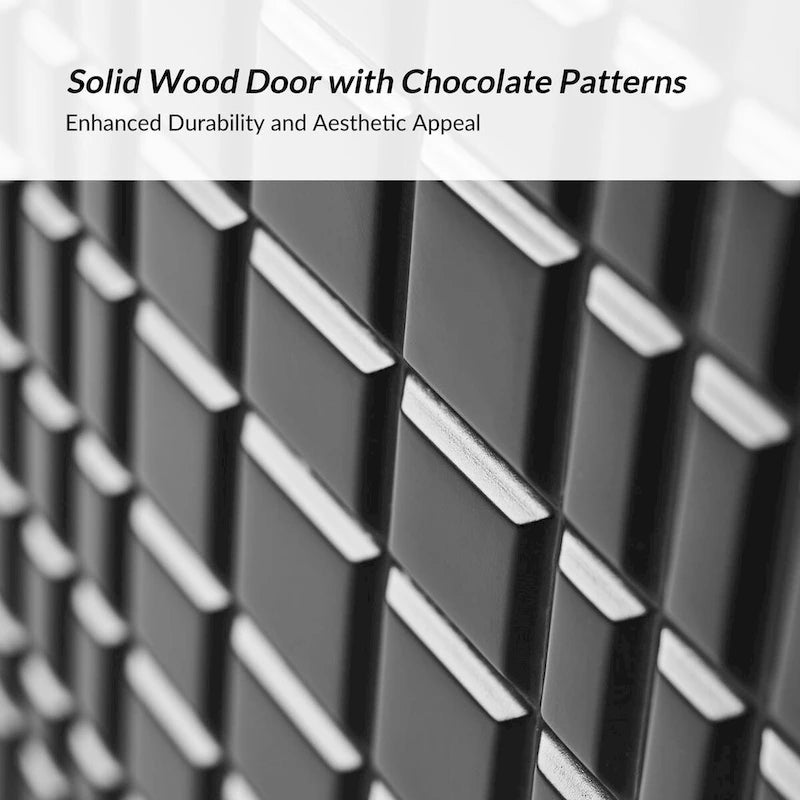 Accent Cabinet - Chocolate Pattern - 2 Doors with Metal Legs