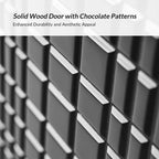 Accent Cabinet - Chocolate Pattern - 2 Doors with Metal Legs