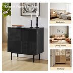 Accent Cabinet - Chocolate Pattern - 2 Doors with Metal Legs