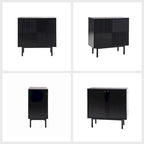 Accent Cabinet - Chocolate Pattern - 2 Doors with Metal Legs