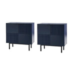 Accent Cabinet - Chocolate Pattern - 2 Doors with Metal Legs