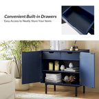 Accent Cabinet - Chocolate Pattern - 2 Doors with Metal Legs