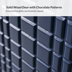Accent Cabinet - Chocolate Pattern - 2 Doors with Metal Legs