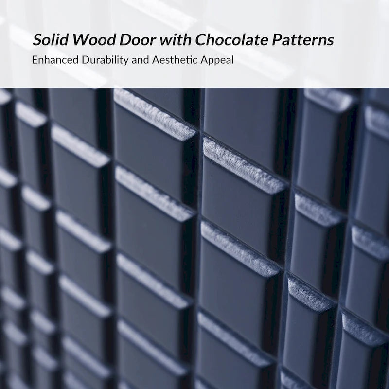 Accent Cabinet - Chocolate Pattern - 2 Doors with Metal Legs