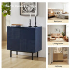 Accent Cabinet - Chocolate Pattern - 2 Doors with Metal Legs