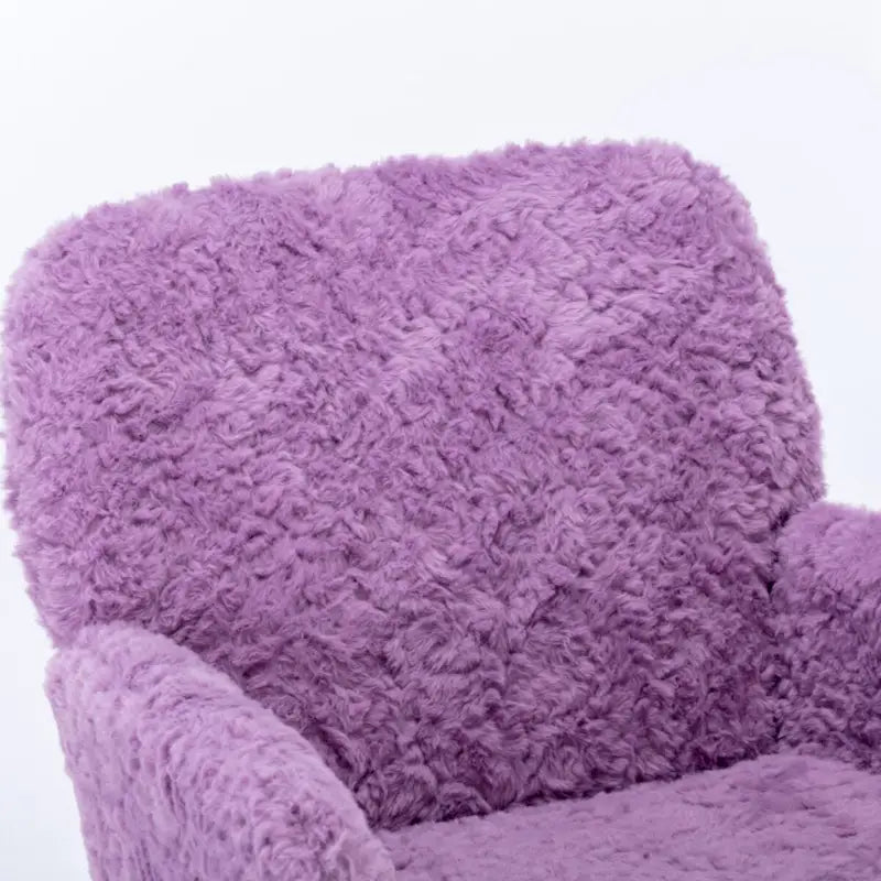 Furniture Office Chair,Artificial rabbit hair Home Office Chair with Golden Metal Base