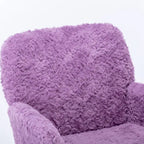 Furniture Office Chair,Artificial rabbit hair Home Office Chair with Golden Metal Base