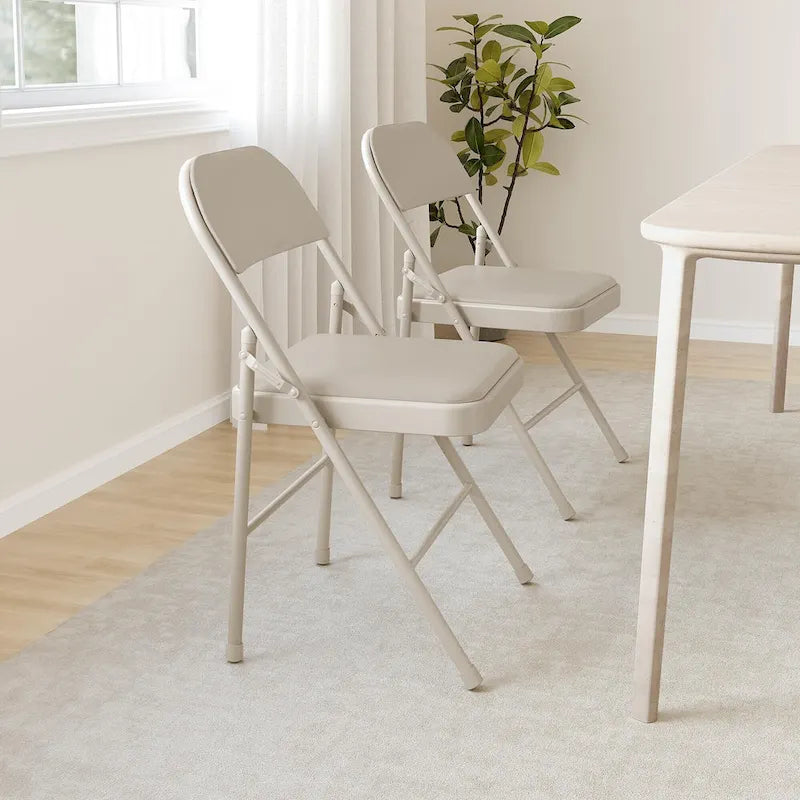 Folding Chairs 2/4 Pack With Padded Cushion and Back