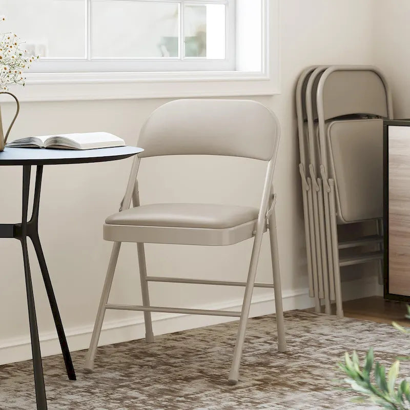 Folding Chairs 2/4 Pack With Padded Cushion and Back