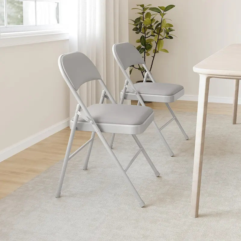 Folding Chairs 2/4 Pack With Padded Cushion and Back