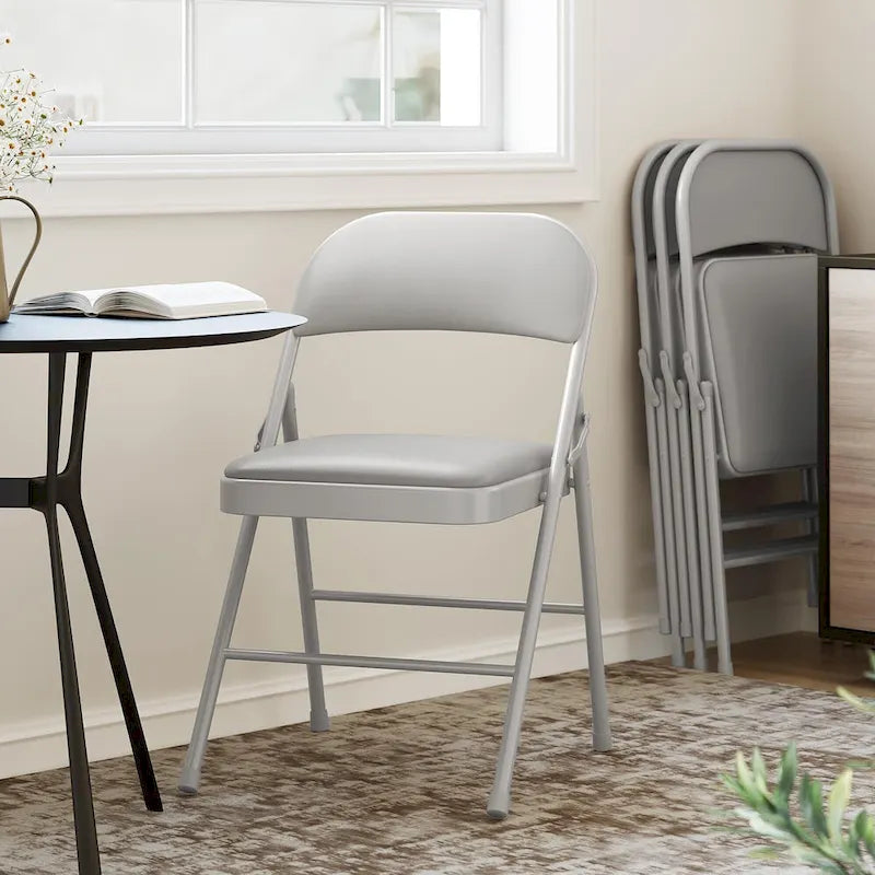 Folding Chairs 2/4 Pack With Padded Cushion and Back