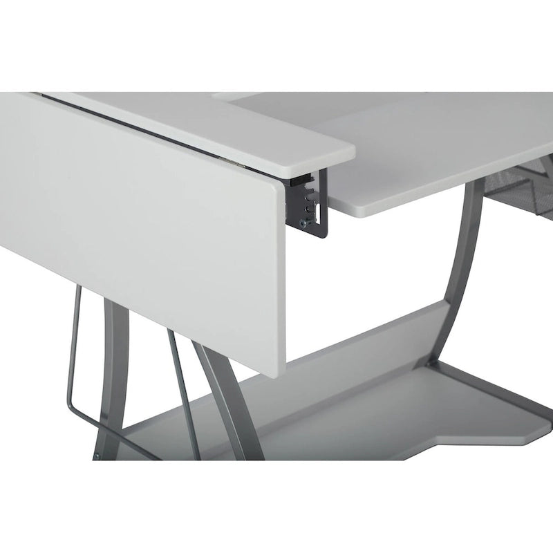 Sewing & Craft Table - White/Grey - With Storage