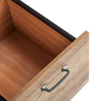 Saint Birch Farmhouse Pedestal Desk in Rustic Oak