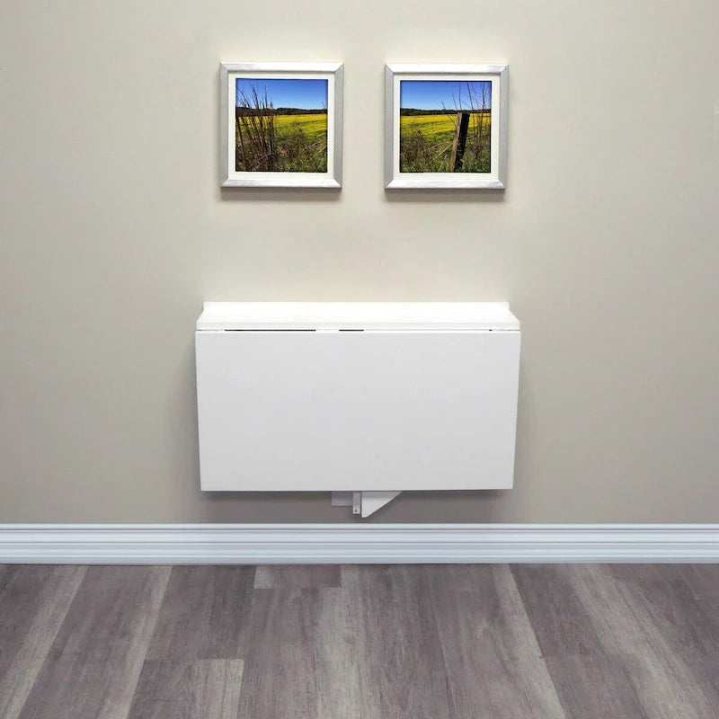 30-inch White Wall Mounted Desk