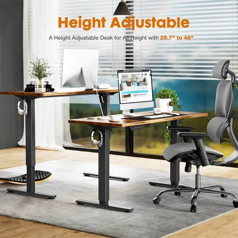 Electric Height Adjustable Standing Desk,Sit to Stand Computer Desk