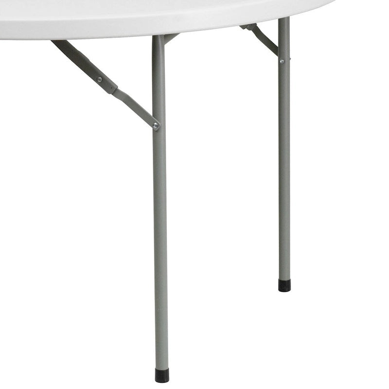 48 Round Granite White Plastic Event and Party Folding Table