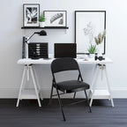 4 Piece Metal Folding Chair with Padded Seats in Black