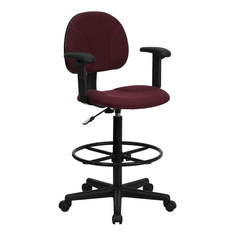 Fabric Drafting Chair with Arms (Cylinders: 22.5-27H or 26-30.5H)