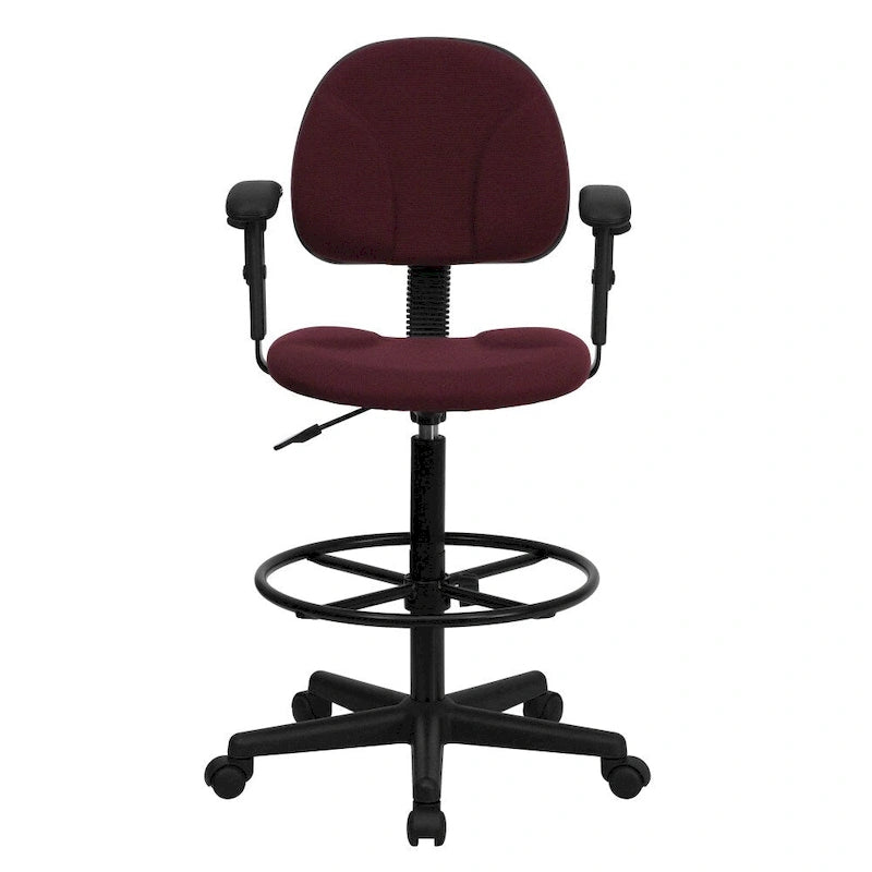 Fabric Drafting Chair with Arms (Cylinders: 22.5-27H or 26-30.5H)