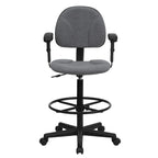 Fabric Drafting Chair with Arms (Cylinders: 22.5-27H or 26-30.5H)