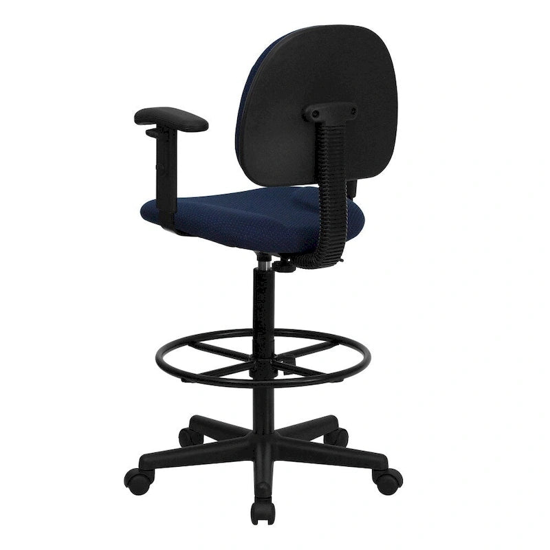 Fabric Drafting Chair with Arms (Cylinders: 22.5-27H or 26-30.5H)