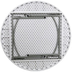 5-Foot Round Plastic Folding Event Table w/ 2 Thick Surface