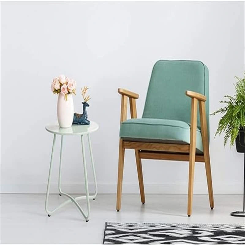 Small Round Metal Side Snack Table