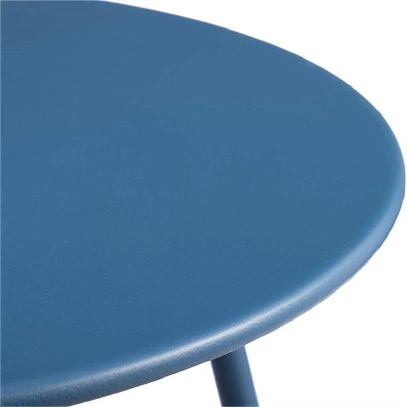 Small Round Metal Side Snack Table
