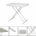 30x20inch Folding Table Lifting Picnic Camping Dining Rectangle White