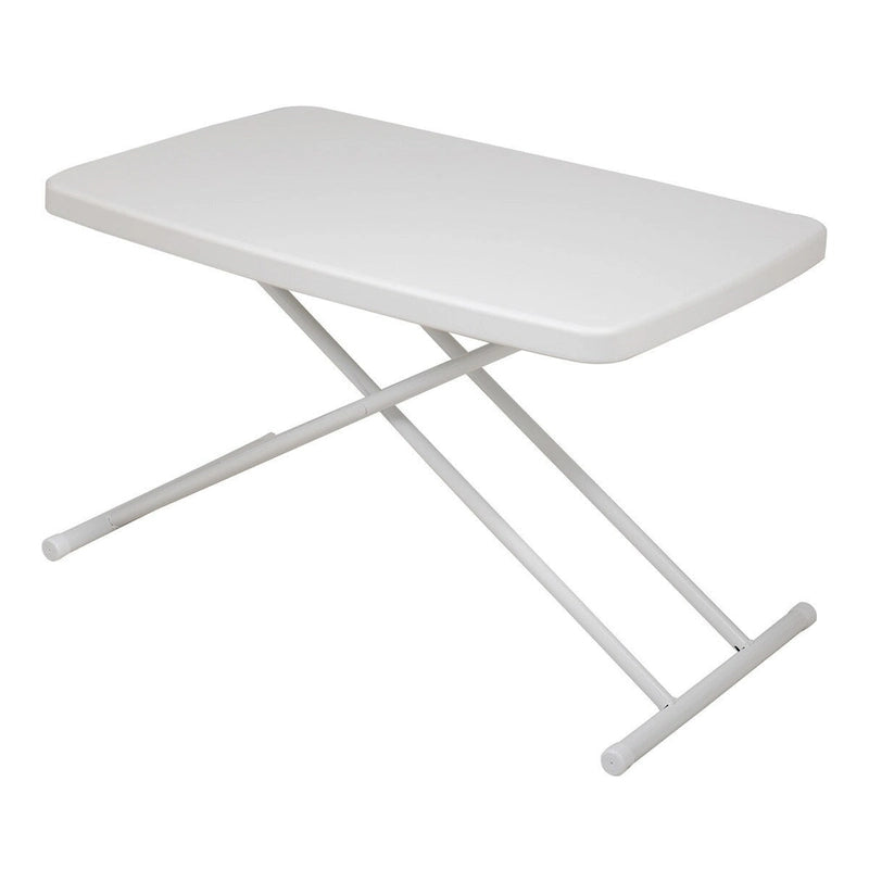 30x20inch Folding Table Lifting Picnic Camping Dining Rectangle White