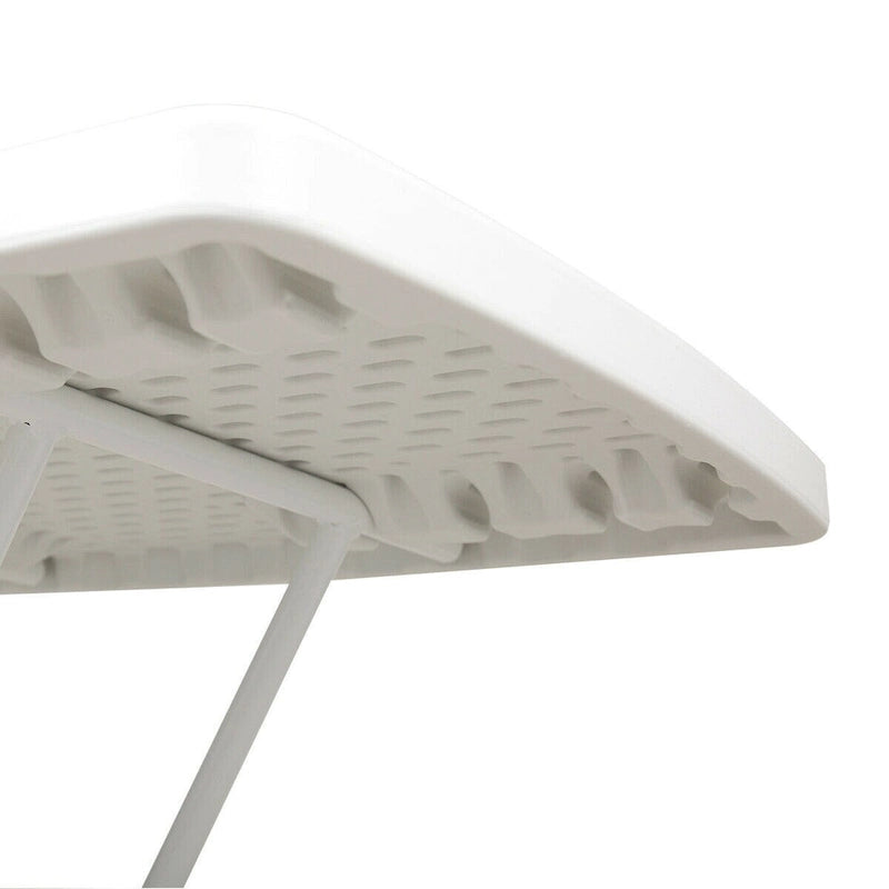 30x20inch Folding Table Lifting Picnic Camping Dining Rectangle White
