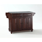 Cambridge Solid Granite Top Kitchen Island in Vintage Mahogany Finish - 18d x 51.5w x 35h