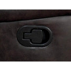 Jake 41 Inch Gliding Manual Recliner, Pillowtop, Dark Brown Faux Leather