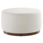 Tilden Large 23/29/38 Round Boucle Upholstered Ottoman