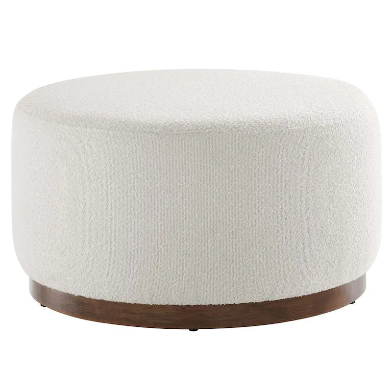 Tilden Large 23/29/38 Round Boucle Upholstered Ottoman